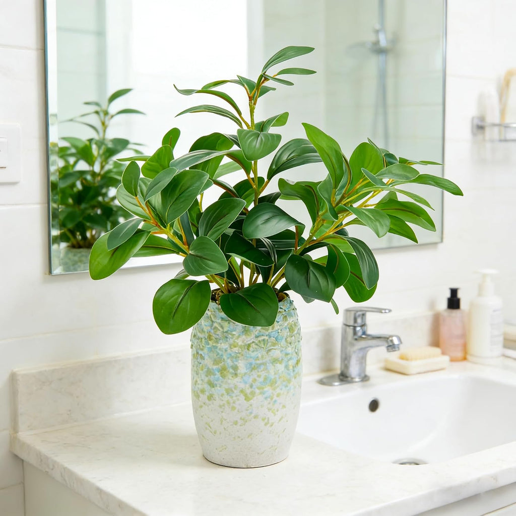 17" Artificial Eucalyptus Plant Realistic Faux Greenery Desk Office Decor