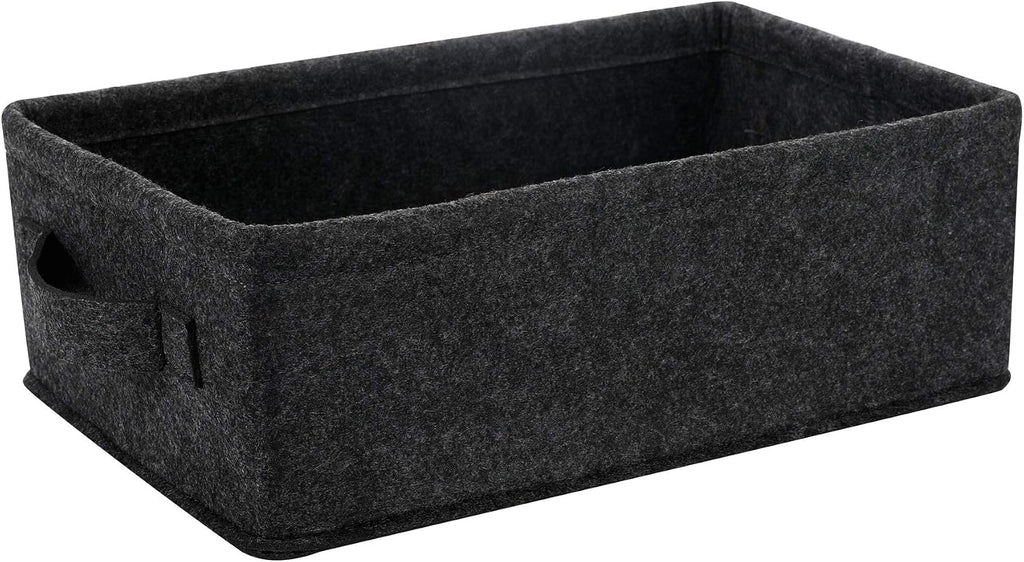 Long Gray Storage Baskets Narrow Storage Basket Organizer Storage Bins for Small Toys Keys Make Up Hair Cosmetic Drawer Home Decor Storage Basket Decorative Storage Bin