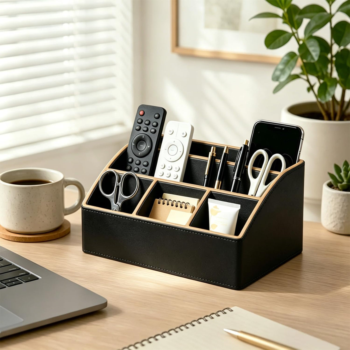 TV Remote Control Holder, Mail Organizer Countertop, Office Bill Sorter