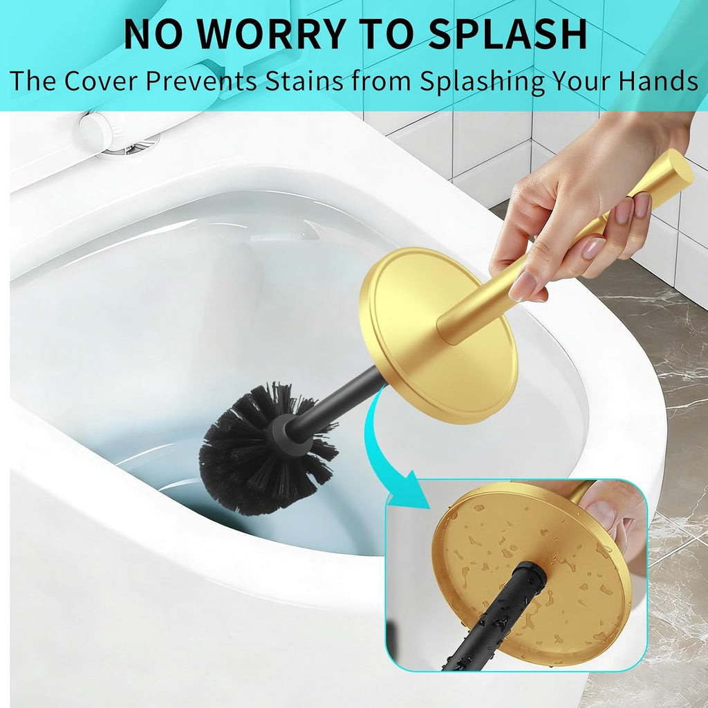 Stainless Steel Toilet Brush and Holder Set,Toilet Bowl Brush and Holder
