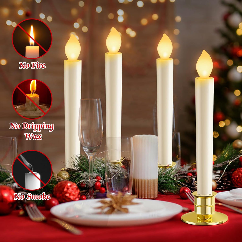 10 Pack Christmas Window Candles Lights Battery Operated Candles Decoration