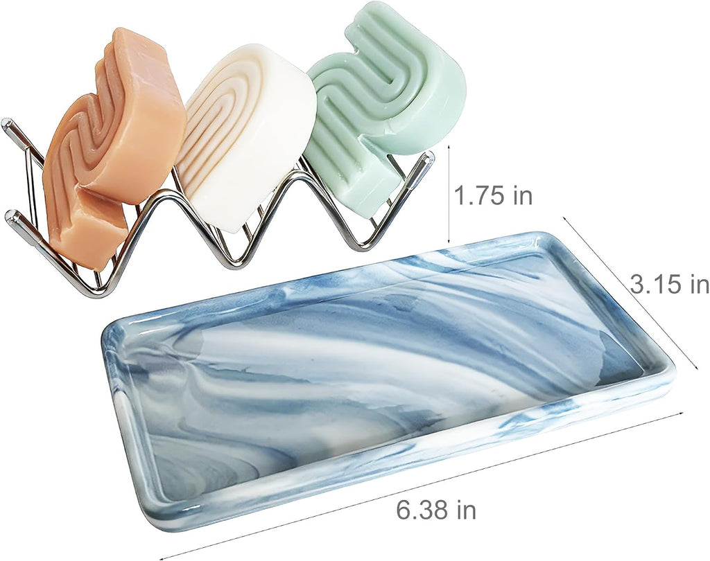 Ceramic Soap Dish, Shower Bar Soap Holder, Soap Dish Tray