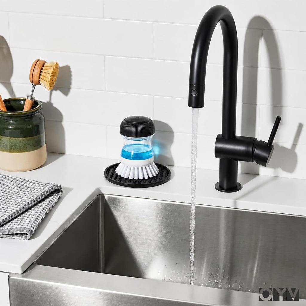 OYV Soap Dispensing Palm Brush Set