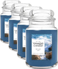 Yankee Candle Ocean Air Scented Candle, Large Jar, 22 oz (Pack of 4)
