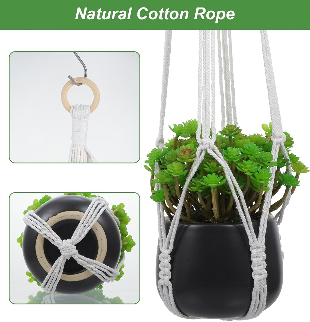 31 Inch Hanging Plant Holder, Decorative Small Macrame Plant Hangers Indoor