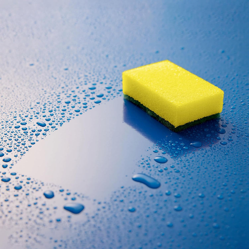 DecorRack 80 Kitchen Scrub Sponges, Heavy Duty Bulk Pack, Yellow