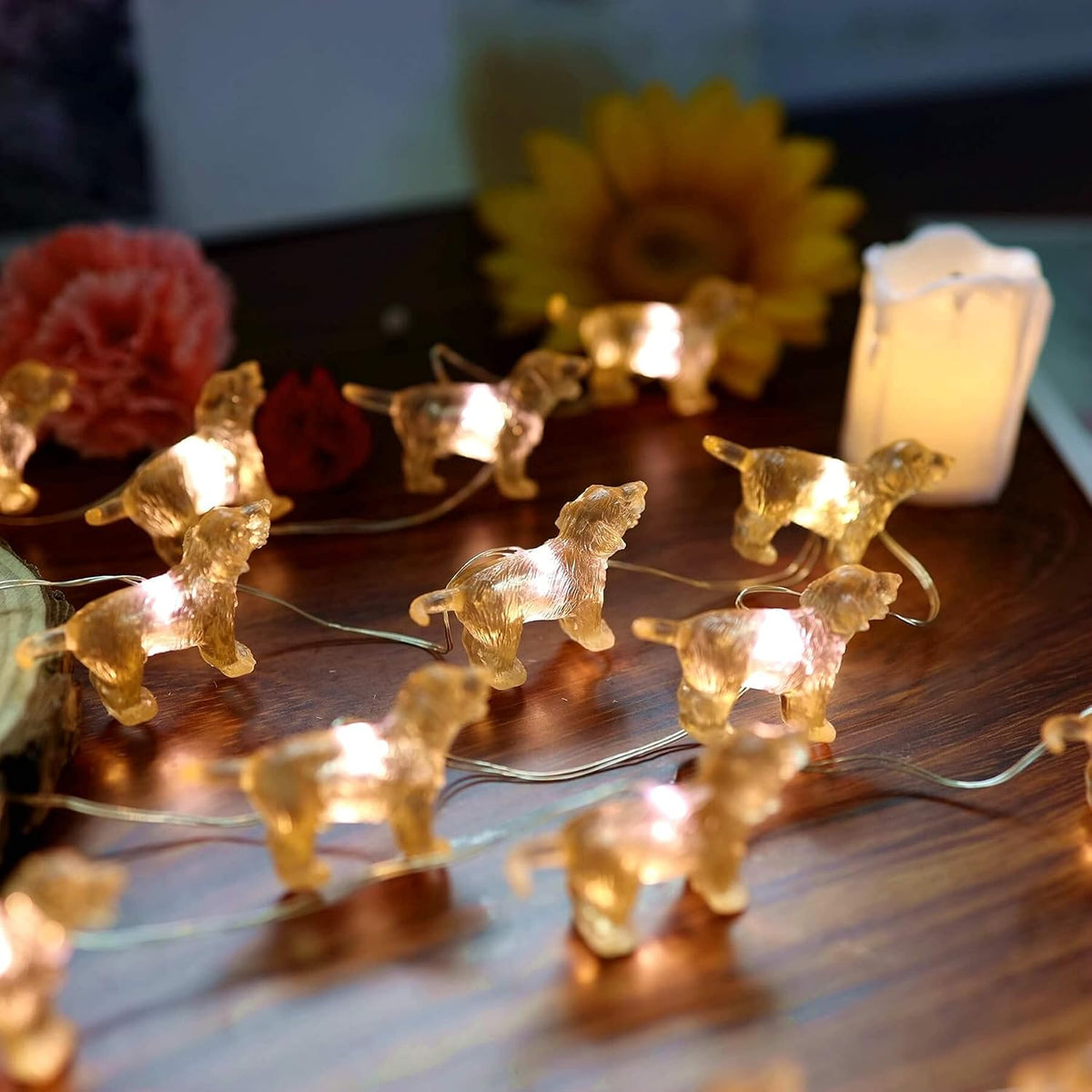 Fairy Labrador String Lights Unique Decorative Light Dog Gifts for Girls Cute Lights 20LEDs 8ft Battery Operated for Birthday Dog Lover Xmas Thanksgiving Decor