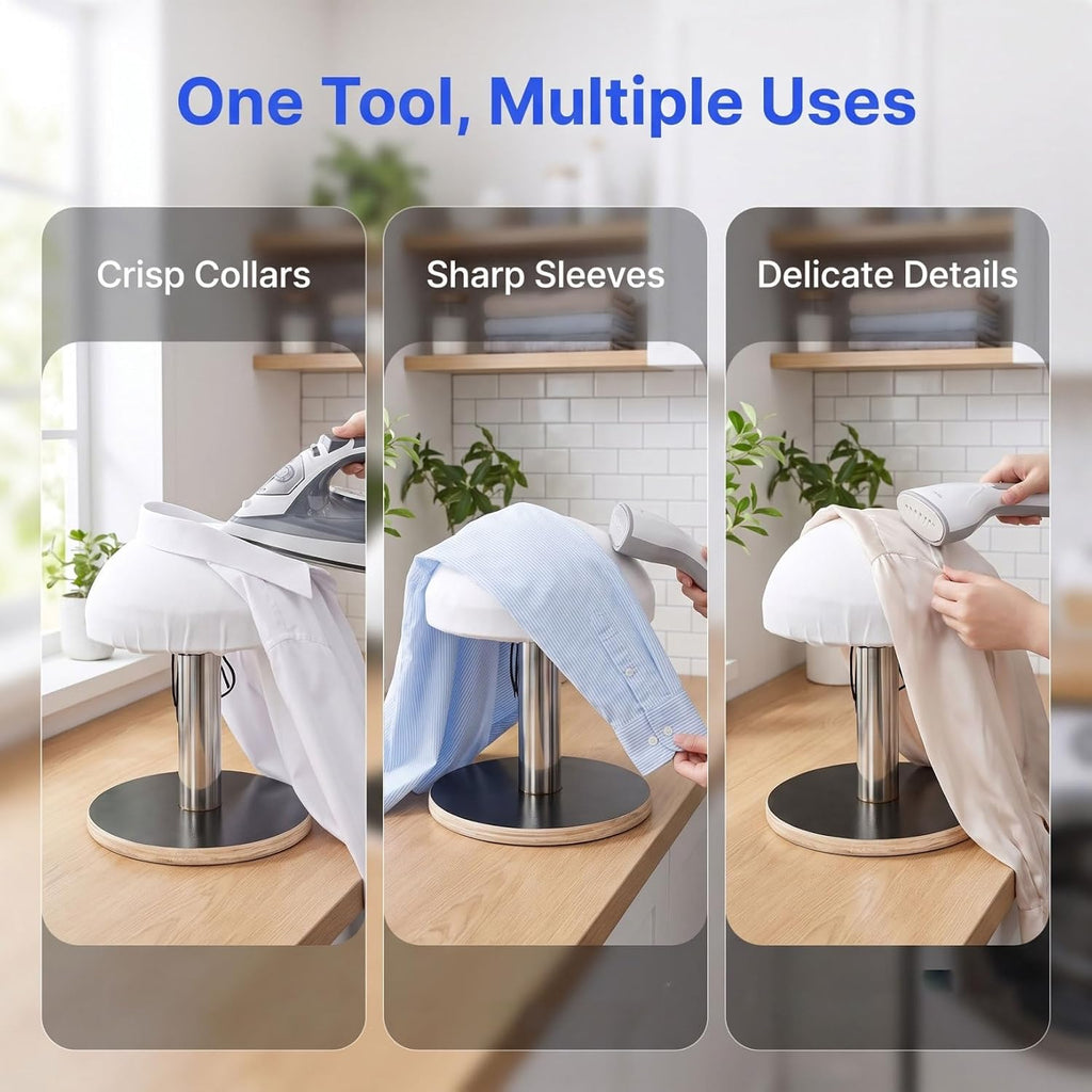 KALLORY Mini Tabletop Ironing Board, Small Portable Ironing Board for Clothes, Sleeves, Collars & Cuffs, Space Saving Ironing Mat for Apartment, Dorm, Travel and Home Use