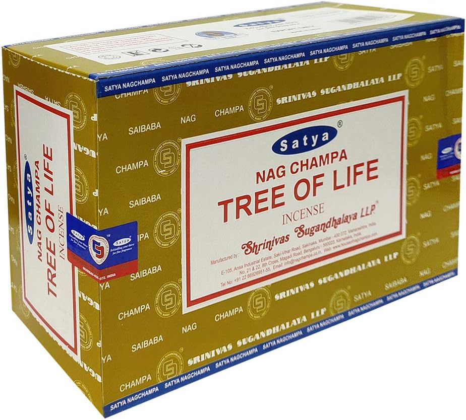 Tree of Life Incense Sticks and Holder Bundle - Satya Incense