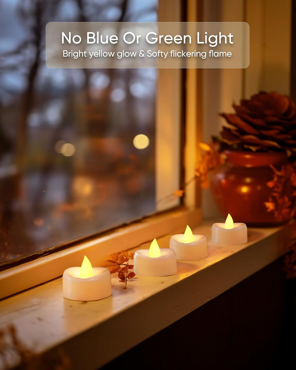 merrynights 12Pcs Remote Control LED Tea Lights,2/4/6/8H Timer,400+Hours
