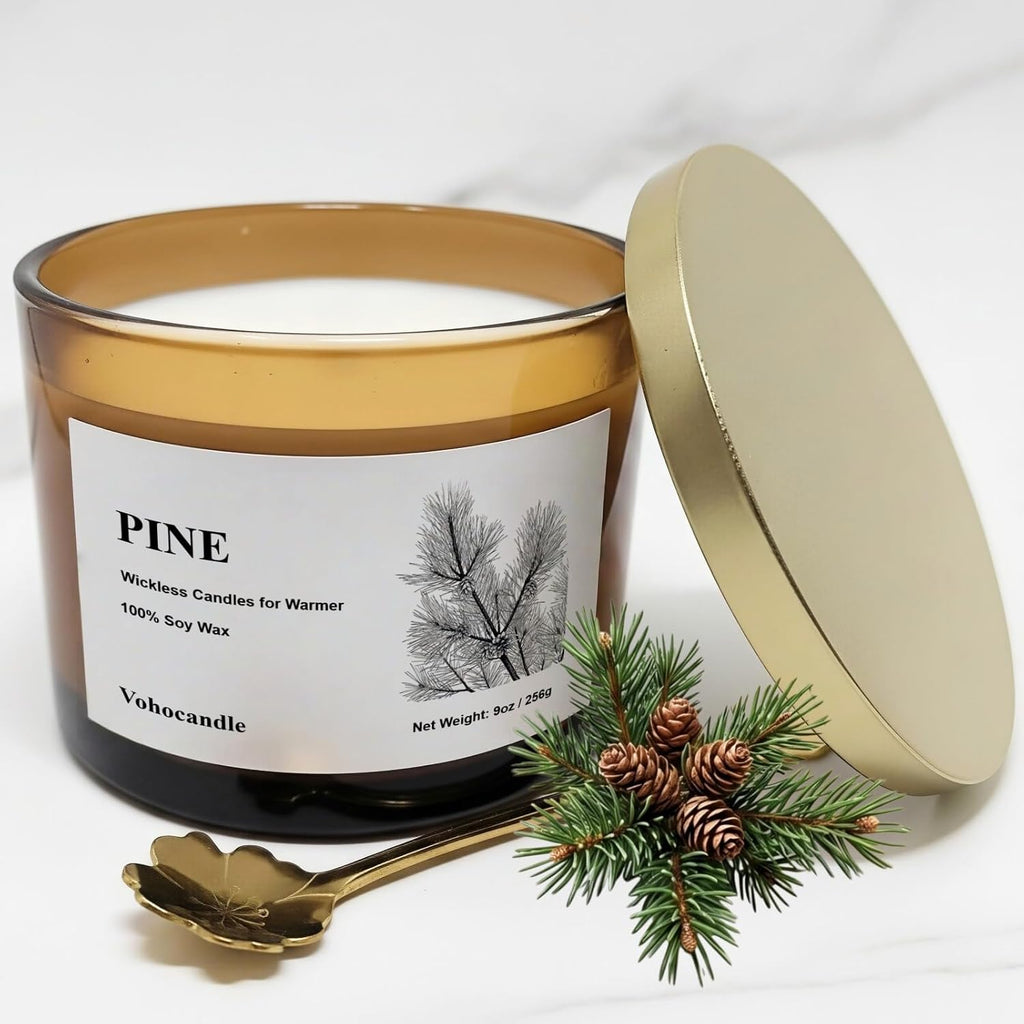 VOHO Pine Wickless Candles for Candle Warmer Lamp, 9oz Soy Candles Scented