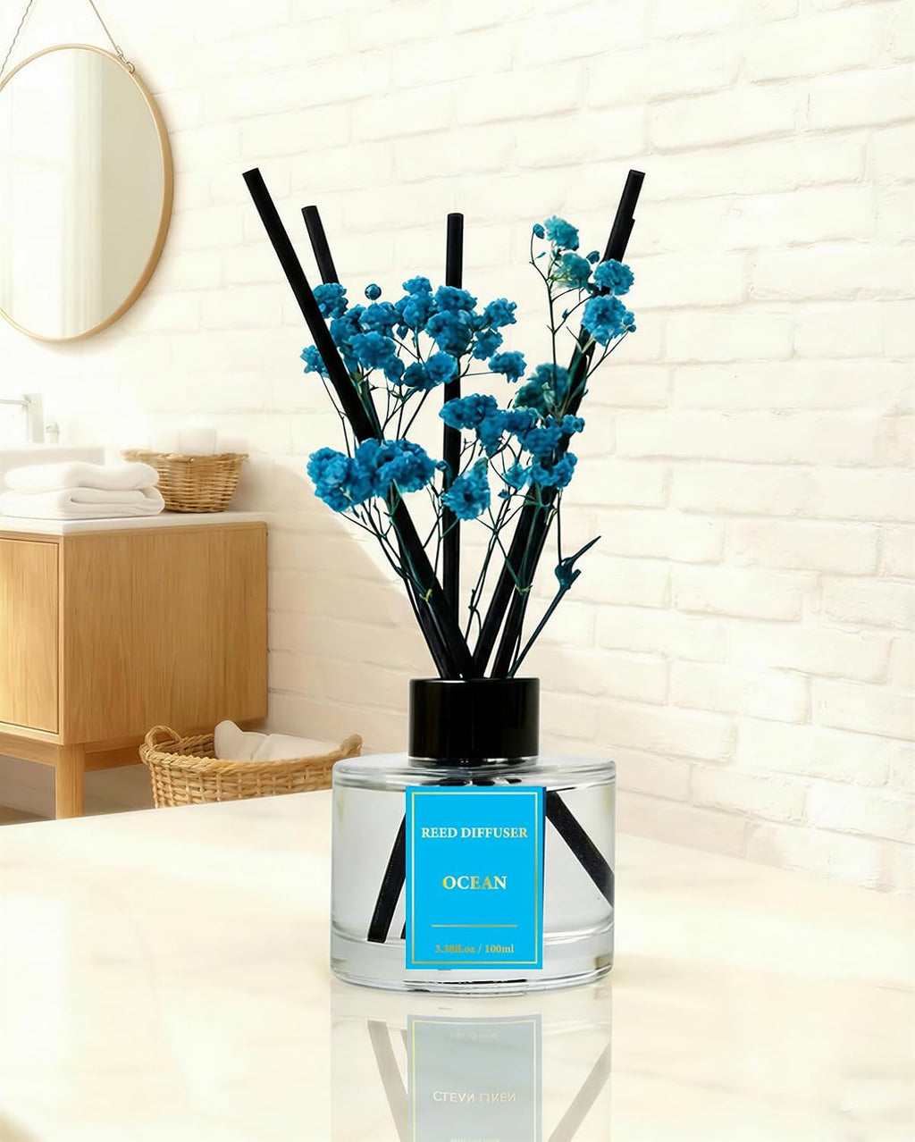 Reed Diffuser Set-Ocean Scent 3.38 fl oz,Scent Long