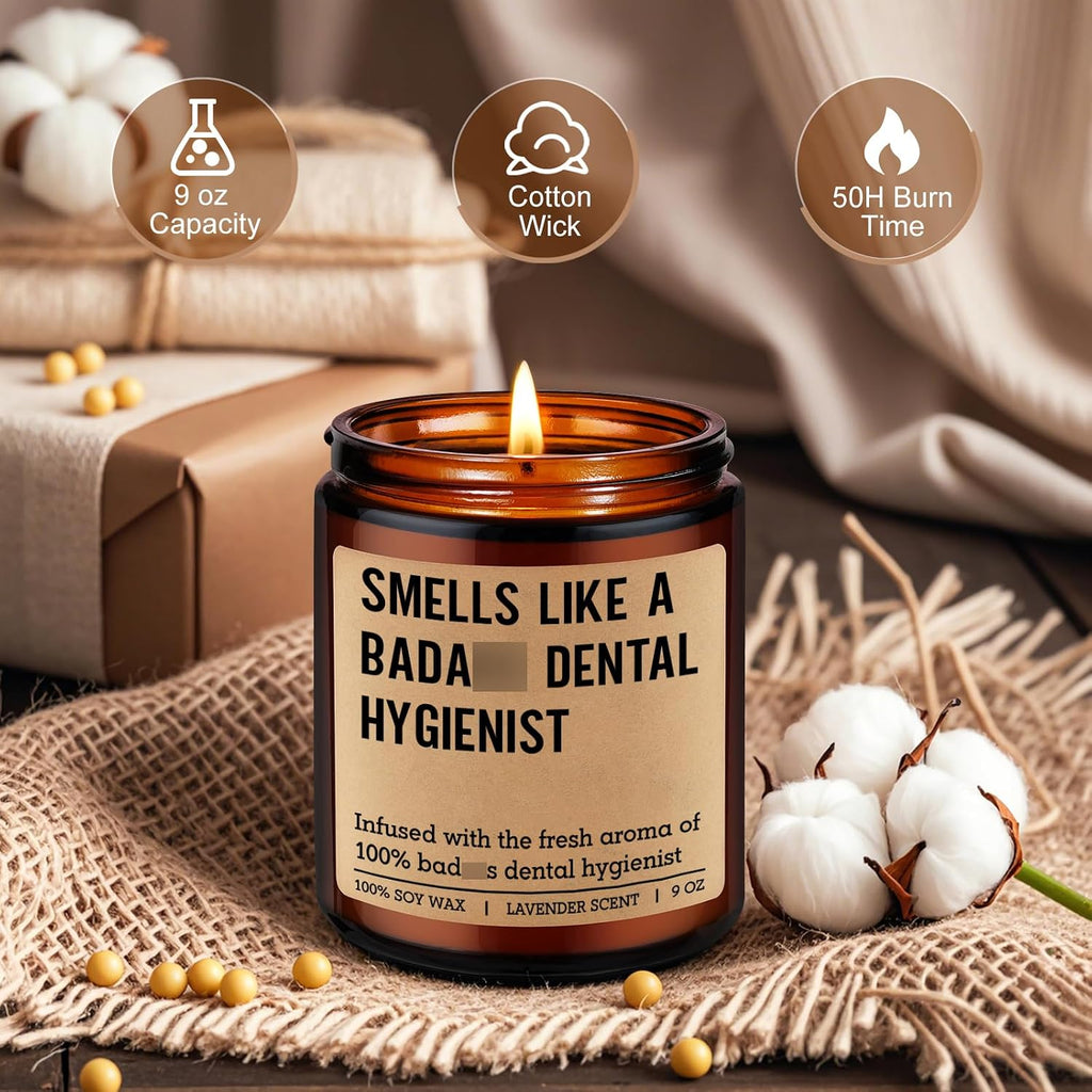 LEADO Candle, Dental Hygienist Gifts - RDH Graduation, Dental Hygiene Gifts