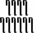 10 Pack Over The Door Hook, Sturdy Over Door Z-shaped Metal Hanger Heavy Duty Metal Hook Upgraded for Hanging, Towels, Clothes, Bags, Cubicle, Bathroom Use Fits 1 3/4 Inch Thick Doors (Black)