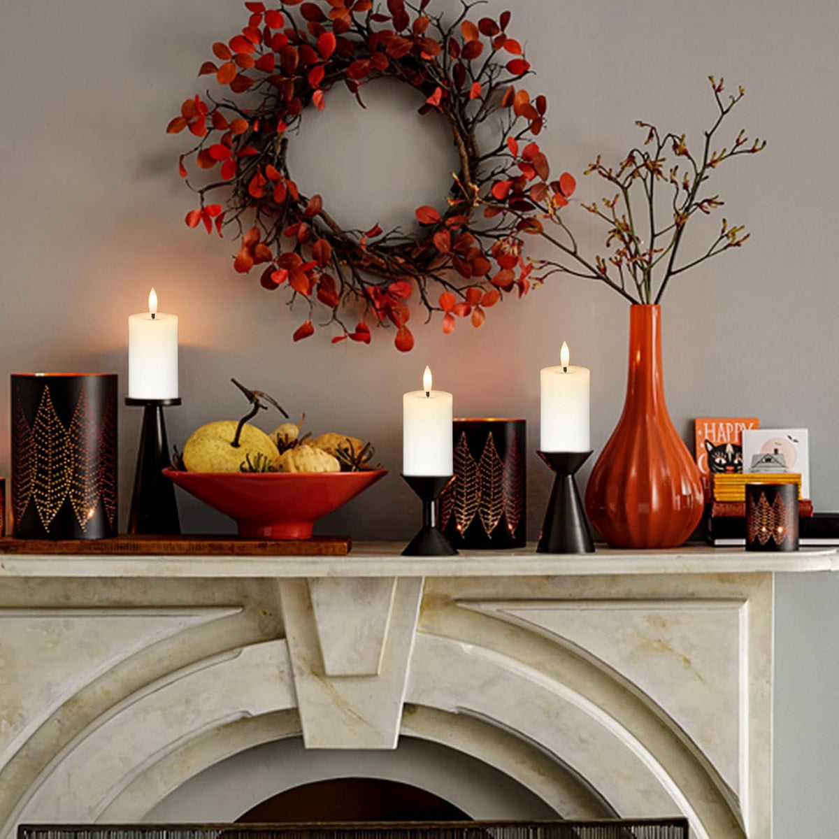 Votive Flameless LED Candles Battery Operated with Remote Timer, White