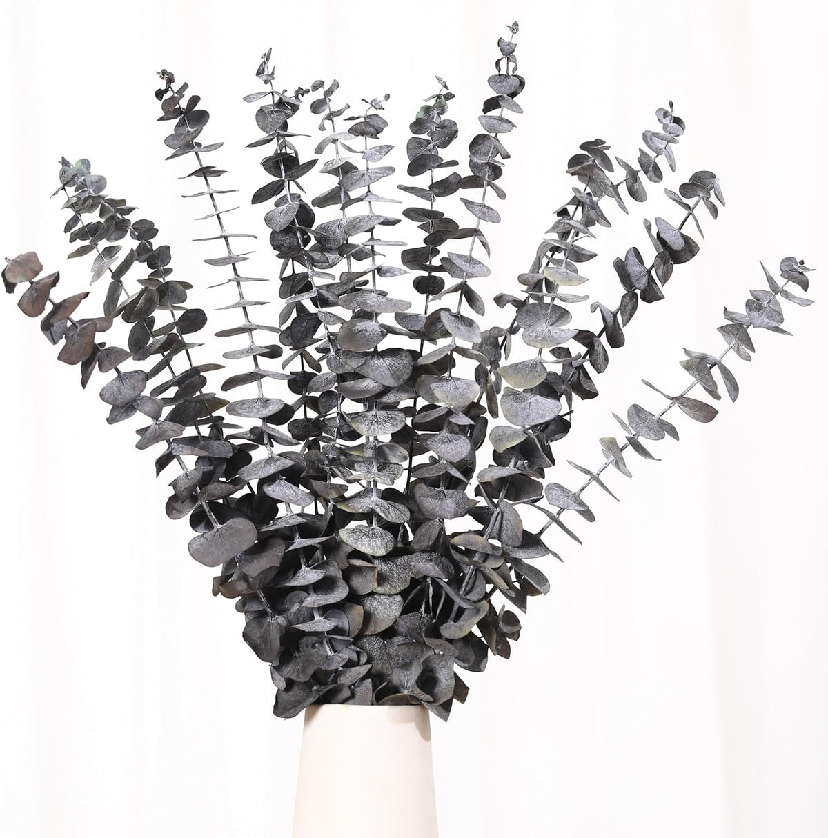 16 Pcs Dried Eucalyptus Stems, Preserved Black Plants for Shower Hanging