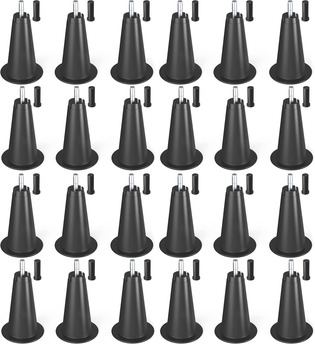 woiron 6Pcs High Bed Frame Risers,Lift Bed Frame by 5 Inches for Under Bed Storage (Pack of 4)