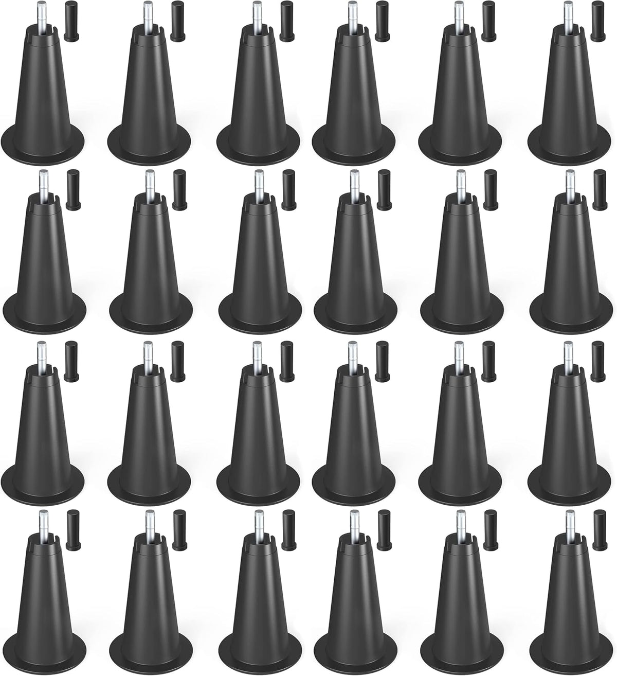 woiron 6Pcs High Bed Frame Risers,Lift Bed Frame by 5 Inches for Under Bed Storage (Pack of 4)