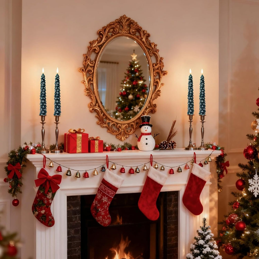 Christmas Decorations For Home, Christmas Tree Flameless Taper Candles