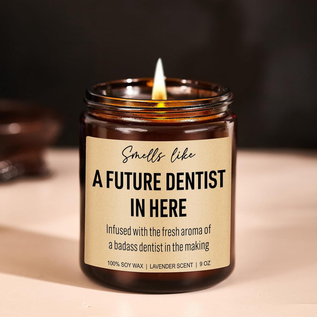 Younift Funny Future Dentist Candle, Dental Hygienist Graduation Gifts, Dental Hygiene, Dental Office Decor, Dentist Gifts for Women, Men, Coworkers, School Students, Dentists Appreciation Presents