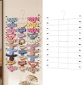 SNOWSTAR Hair Claw Clip Holder Organizer with 360 Swivel Hook，10-Tier Hanging Hair Clip Holder and Storage for Women Girls,Large Capacity Claw Clips Organizer for Wall,Door,Closet (White)