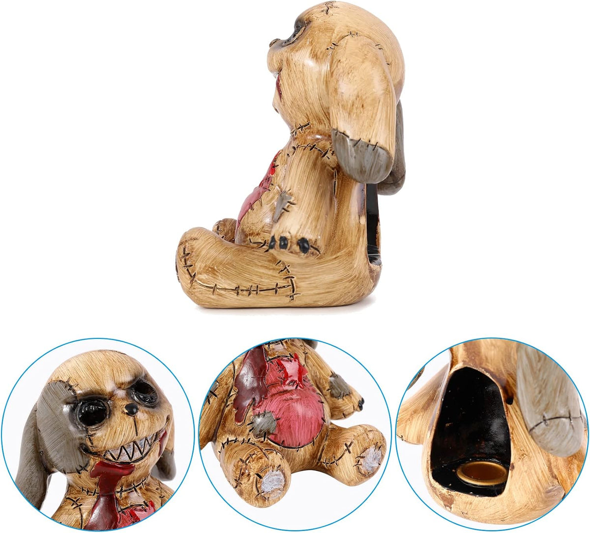 Cool Doll Cone Incense Burner Unique Resin Holder Halloween Decor