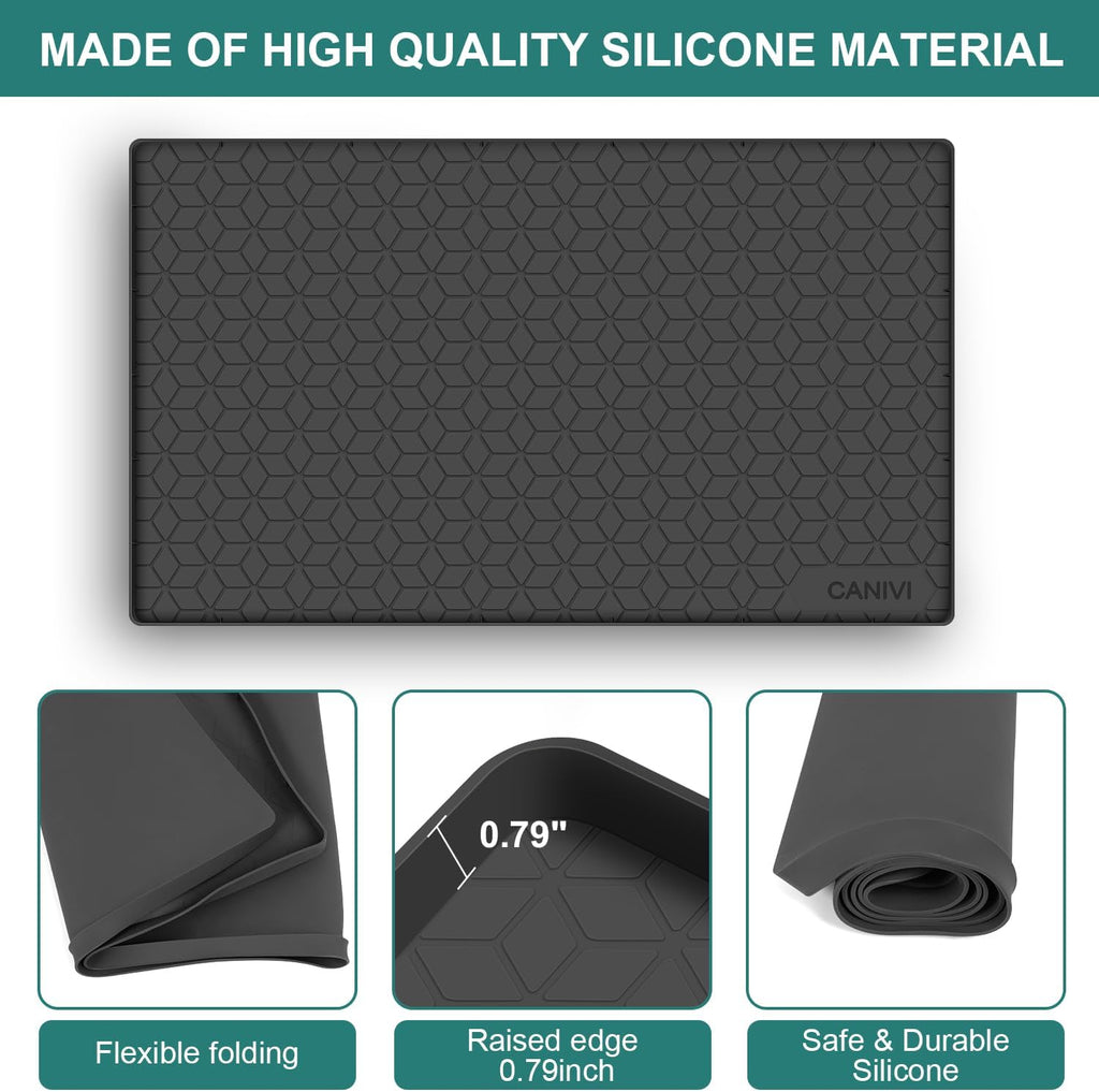 Under Sink Mat, 28"x22" Waterproof Tray for Cabinet, Holds 3 Gal