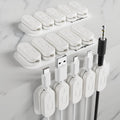 Chargeworx Magnetic Cable Holder Cable Management Multipurpose Desktop Cable Management System, 10-Pack, Great for USB-C, Lightning, Micro-USB & Other Cables Sticks to Any Surface (White - 10 Pack)