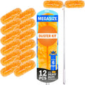6ft Extendable Duster Kit 12 Refills for Swiffer Duster with Extension Pole