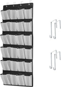 Over The Door Shoe Organizers with 24 Mesh Pockets Shoe Organizer Storage Hanging SimpleHouseware Shoe Holder for Rack (White Black)