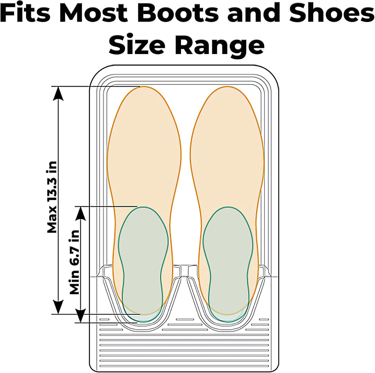 Boot Jack Tray for 1 Pair – Heavy Duty Shoe Remover and Mud Mat – No Bend Shoe Puller, Waterproof Boot Tray for Entryway Indoor Outdoor Use