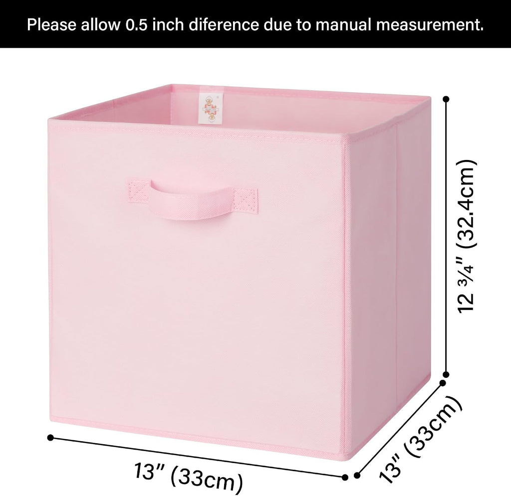 GRANNY SAYS Pink Cube Storage Bins, 13x13 Storage Cube Organizer, 8-Pack