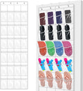 Windyun 24 Pockets Over the Door Hanging Organizer Large Clear Hanging Shoe Rack Holder for Closet Back of Door Bathroom Waterproof Hanger Nonslip