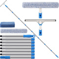 Mitclear 10 Feet Long Squeegee Window Cleaner Tool for Outdoor High Windows
