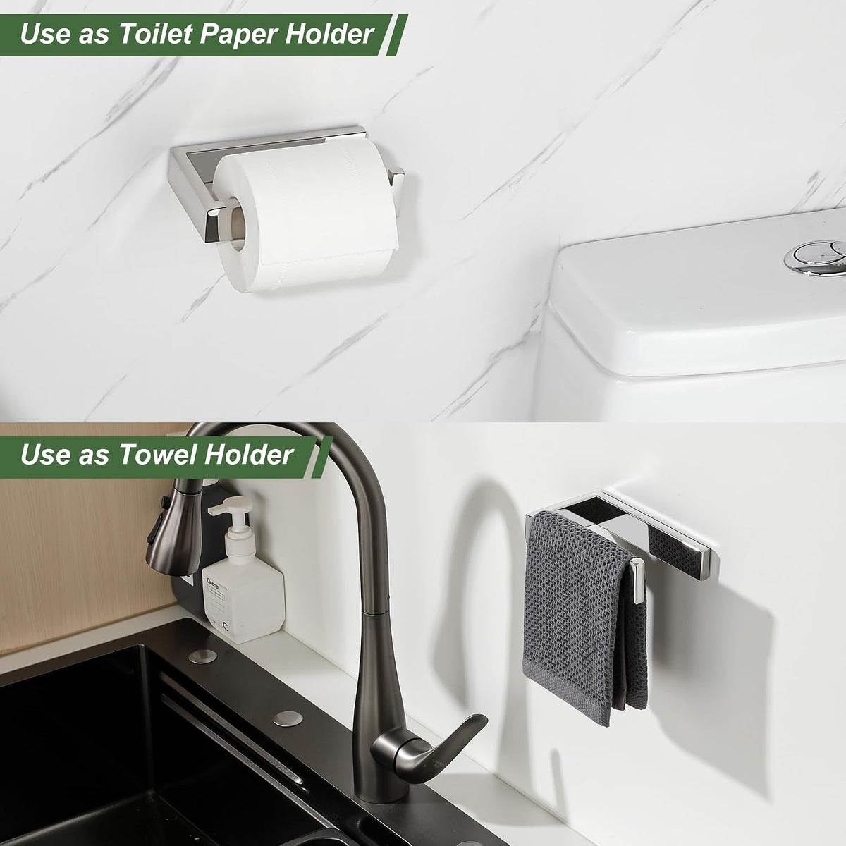 Sayayo Chrome Toilet Paper Holder Wall Mount, RV Toilet Tissue Holder