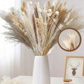 109 Pcs Natural Dried Pampas Grass Decor 17" Tall Pompas Flowers Bouquet and Dry Pampass Grass for Home Decorations, Plants Boho Decor, Phragmites Wedding Decoration Arrangements (109)