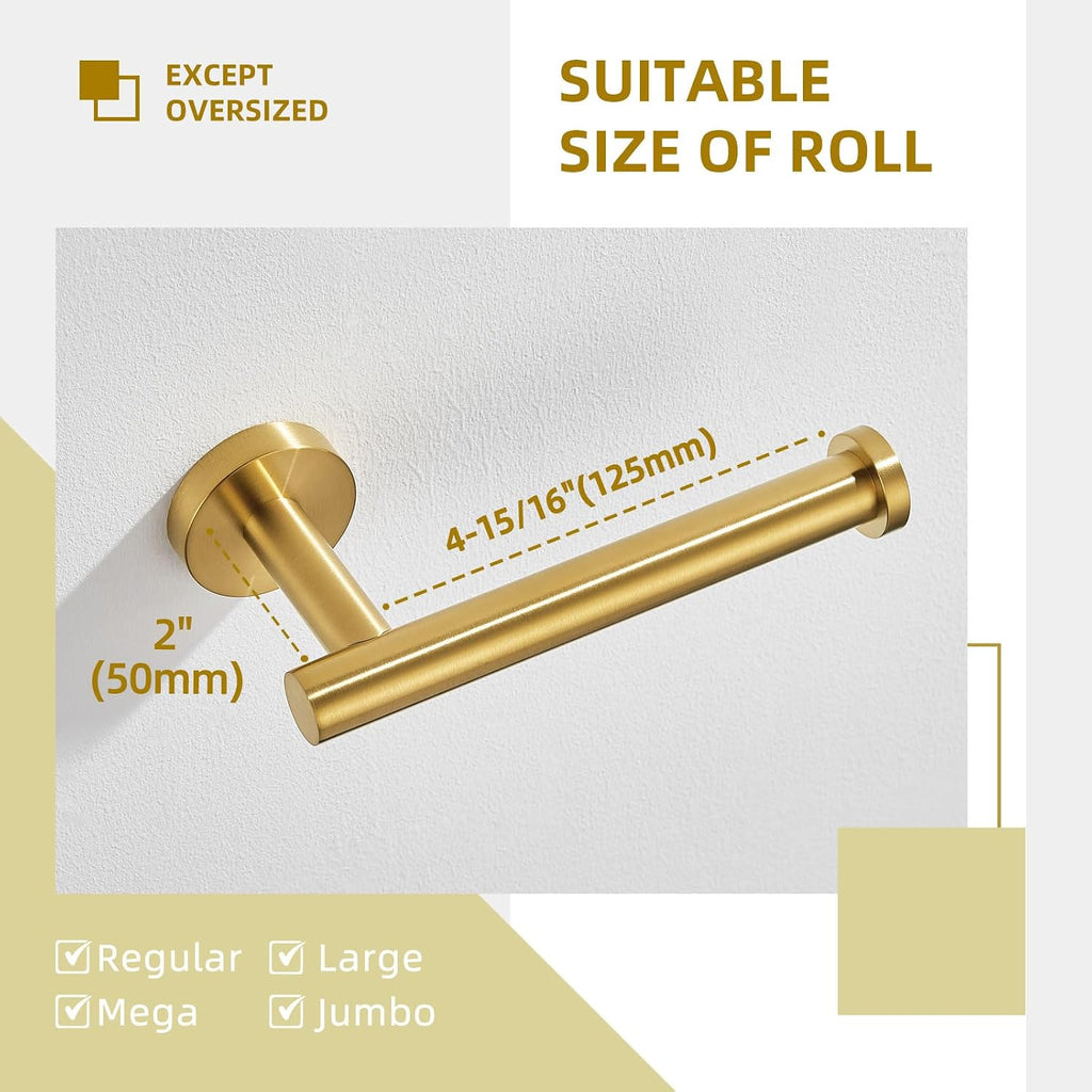 Angle Simple Toilet Paper Holder Brushed Dark Gold, Toilet Roll Holder