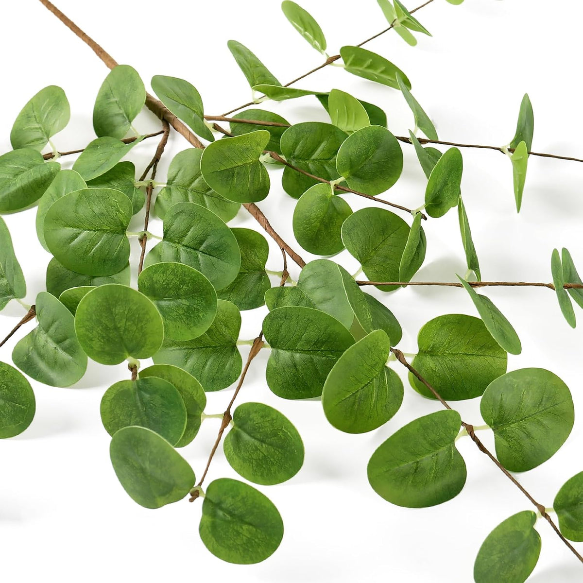 Beferr 5pcs Artificial Eucalyptus Stems Decor 3D Real Touch Tall 24" Faux Eucalyptus Branches Fake Greenery Plants Stems for Vase Home Party Wedding Decorations