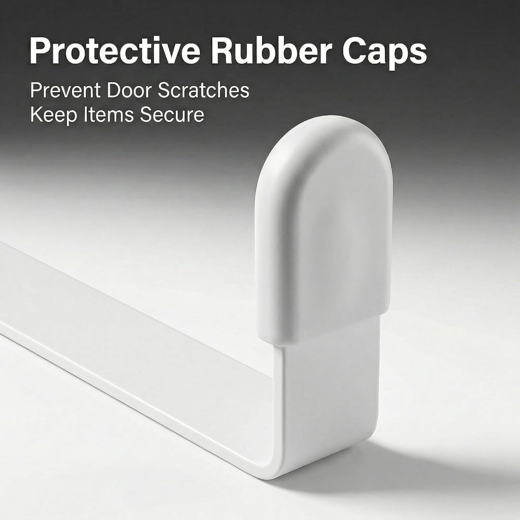 4 Pack Over The Door Hooks - Fitting Door Width Between 1 3/8" and 1 3/4", Reversible Door Hangers for Hanging Clothes, Towels, Coats and More (White) (White, 4 Pack (Long-7.8"))