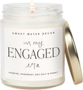 Sweet Water Decor in My Engaged Era Candle - Engagement and Bridal Shower Gifts for Woman - 9 oz Soy Candle in Clear Jar with 40+ Hours Burn Time, Made in the USA