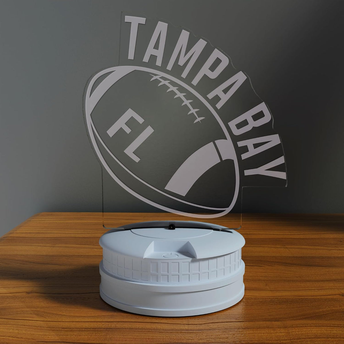 CLORURBANLIVE 3D Football Tampa Bay Night Light 3D Illusion Lamp with Remote Control 16 Color Options Sports Decor Lighting for Fans - Multicoloured OneSize
