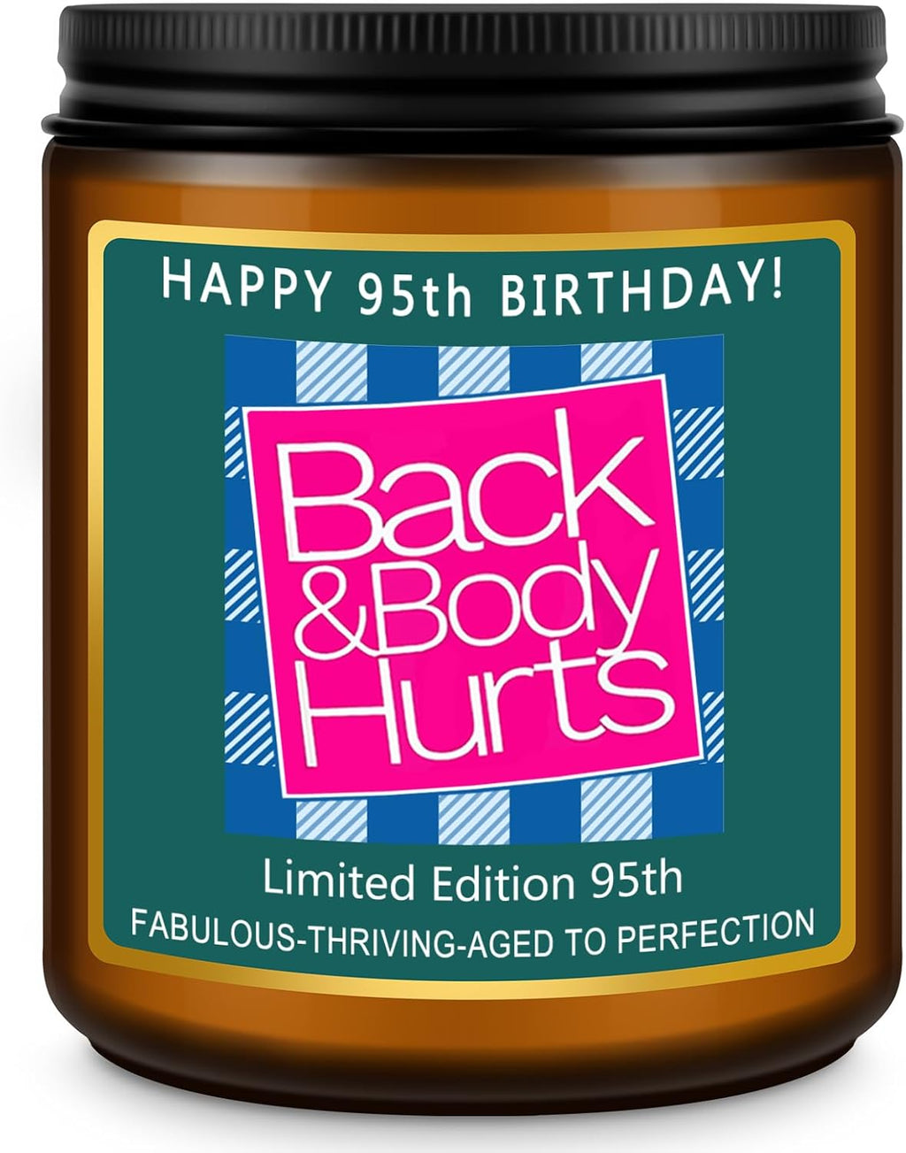 Happy 95th Birthday Gifts for Women Men - Lavender Scented Candle