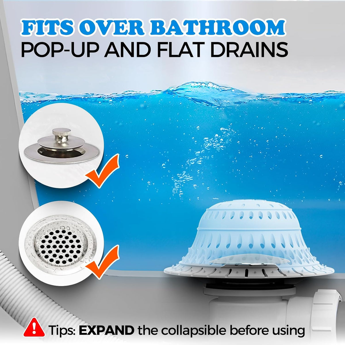 zaa Bathtub Drain Strainer Silicone Bathroom Stopper Fixture Accessories