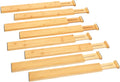 RoyalHouse Adjustable Bamboo Drawer Dividers Organizers, Expandable Drawer Separators for your Kitchen, Bedroom, Bathroom, Dresser, Office, and More (8 pieces)
