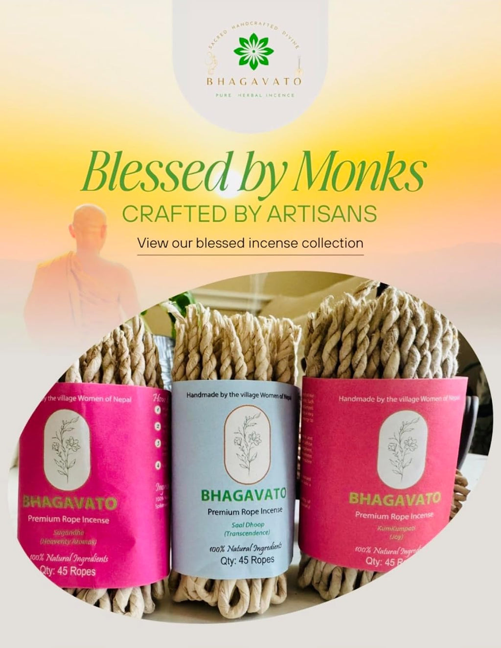 Handmade Himalayan Rope Incense,Eco-Friendly, Aromatic Ambiance, Healing, Purification, Made from Pure Himalayan Herbs (Natural Juniper (Dhupi))