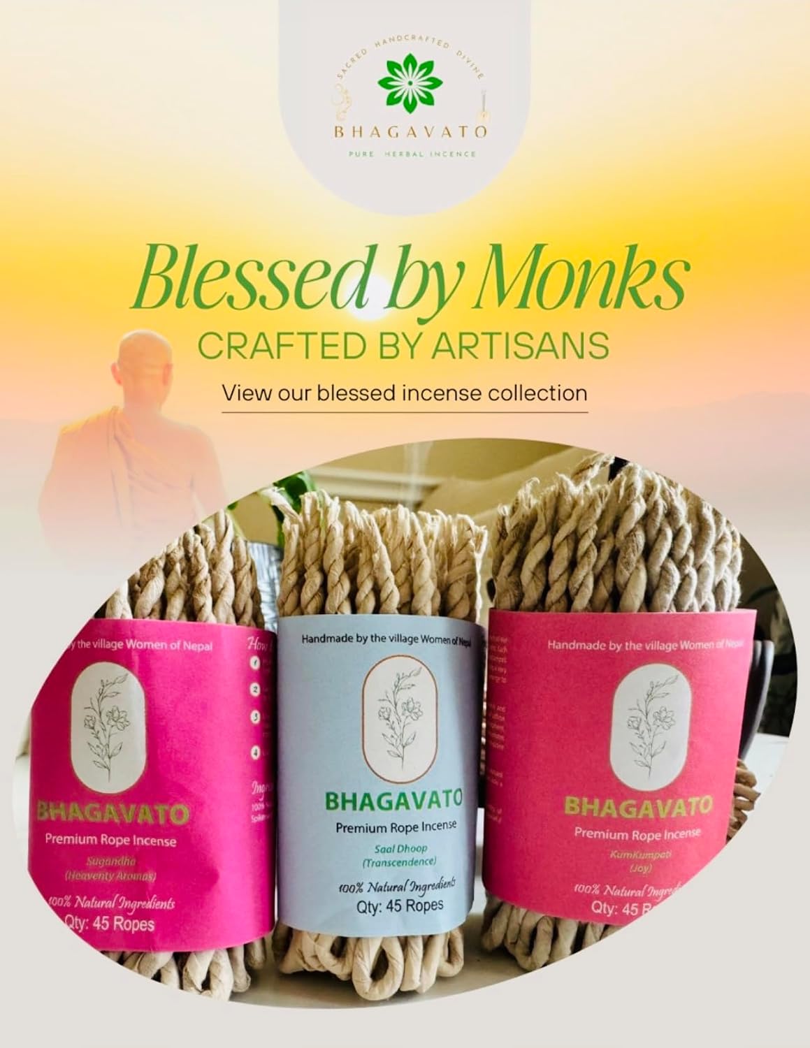 Handmade Himalayan Rope Incense,Eco-Friendly, Aromatic Ambiance, Healing, Purification, Made from Pure Himalayan Herbs (Natural Juniper (Dhupi))