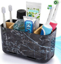 GFWARE Marble Toothbrush Holders with Drainage, Bathroom Organizer, Large