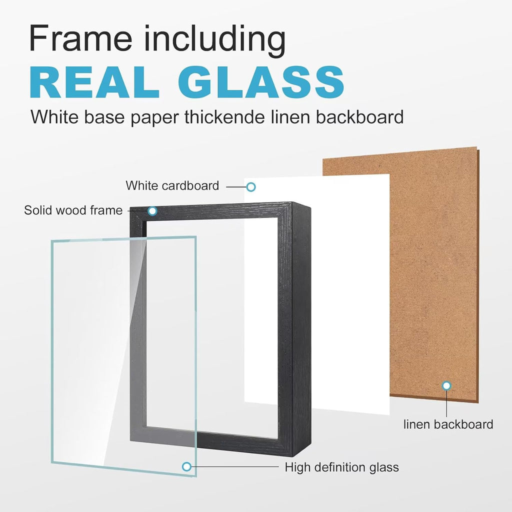 4x6 Small Black Shadow Box Frame Display Case