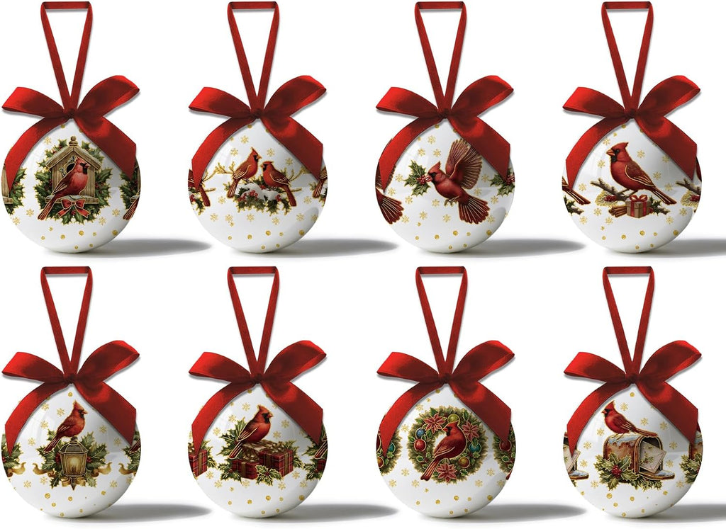 Christmas Decor - Cardinal Christmas Tree Decorations Religious Jesus Hanging Ornaments Balls, Cute Decorations Ball 2.36 Inch for Xmas Tree Party Home Holiday，Xmas Gifts Set of 16Pcs