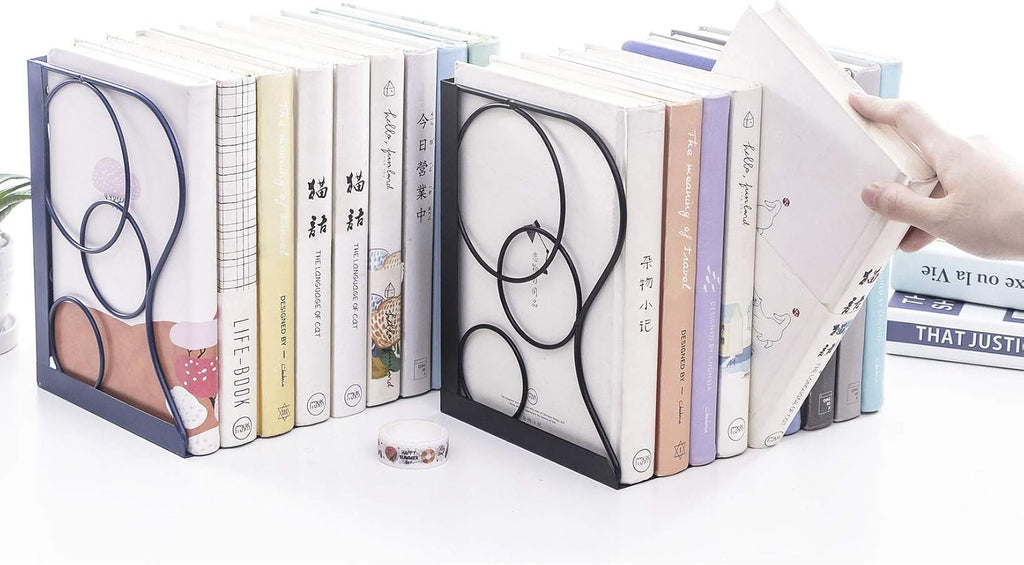 Adjustable Bookends Metal Book Ends for Heavy Book Holder